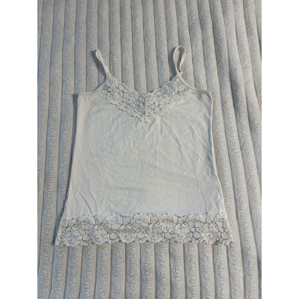 White House Black Market Lace Camisole Tank Top Womens Small White Layering Sexy